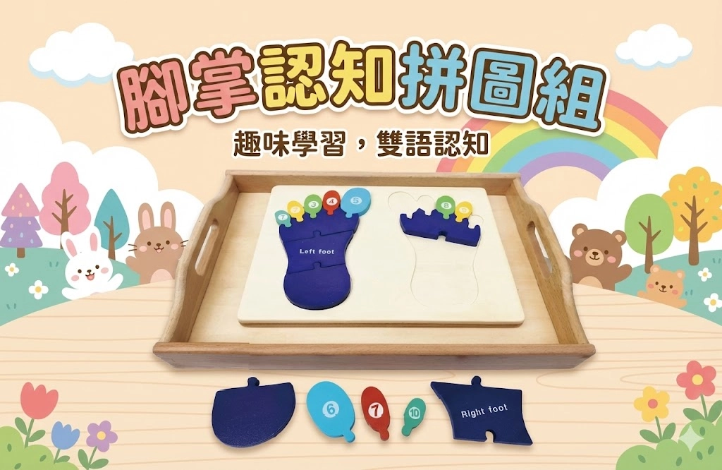 JS2366腳掌認知拼圖組