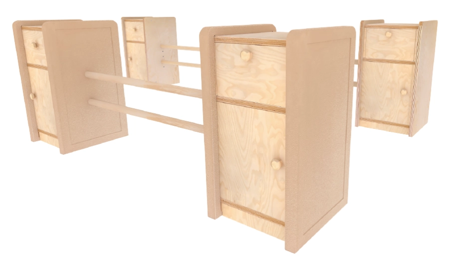 三代扶手及工作箱-樺木(包覆式)