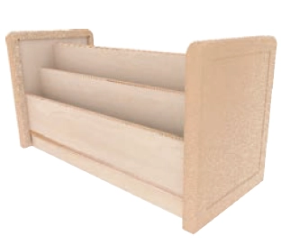 雙面二層書架-幼幼-樺木+楓木美耐板