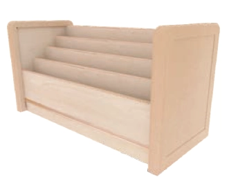 雙面四層書架-幼幼-樺木+楓木美耐板(包覆式)