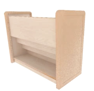 雙面四層書架-幼兒-樺木+楓木美耐板(包覆式)