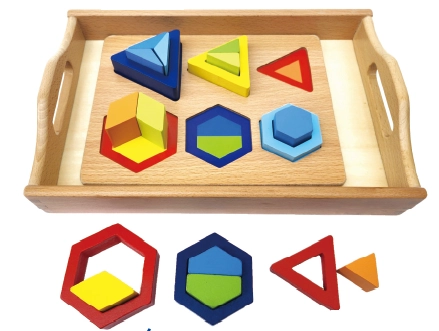 三角形與六邊形分解崁板組