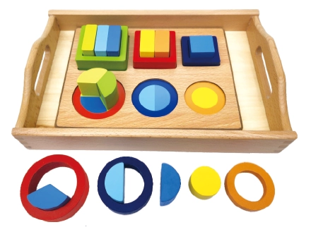 圓形與正方形分解崁板組