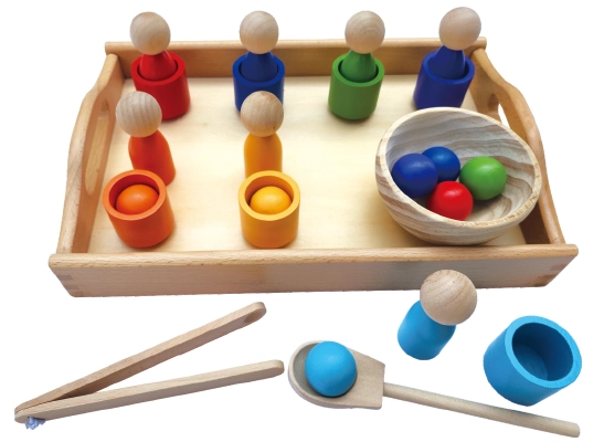 彩色小人與彩色球配對組