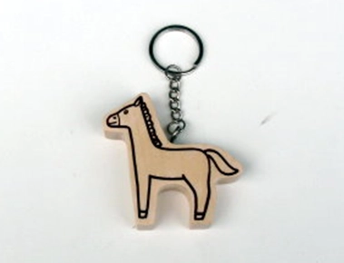 簡約Q版小馬造型鑰匙圈