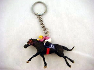 競技賽馬與騎師造型鑰匙-11號