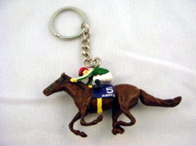 競技賽馬與騎師造型鑰匙-5號