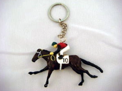 競技賽馬與騎師造型鑰匙-10號