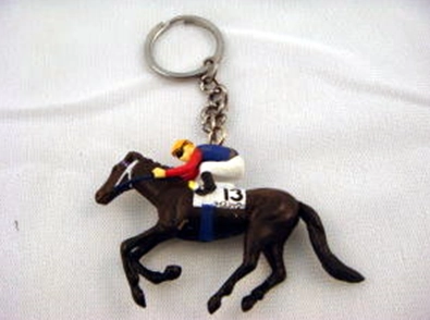 競技賽馬與騎師造型鑰匙-13號