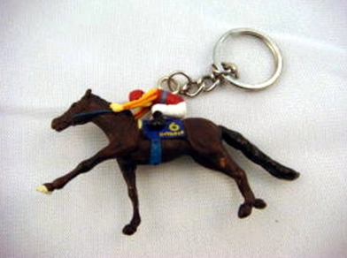 競技賽馬與騎師造型鑰匙-6號