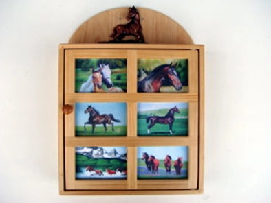 典藏馬術風情木製鑰匙存放箱