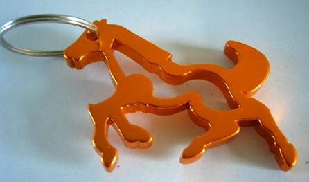 狂野駿馬剪影鋁合金鑰匙圈