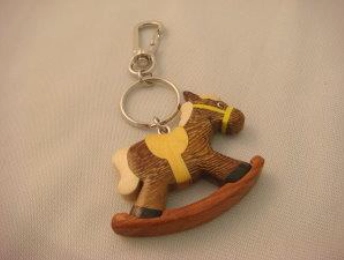 夢想搖籃・原木搖搖馬鑰匙圈