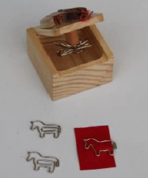 馬兒造型迴紋針盒組