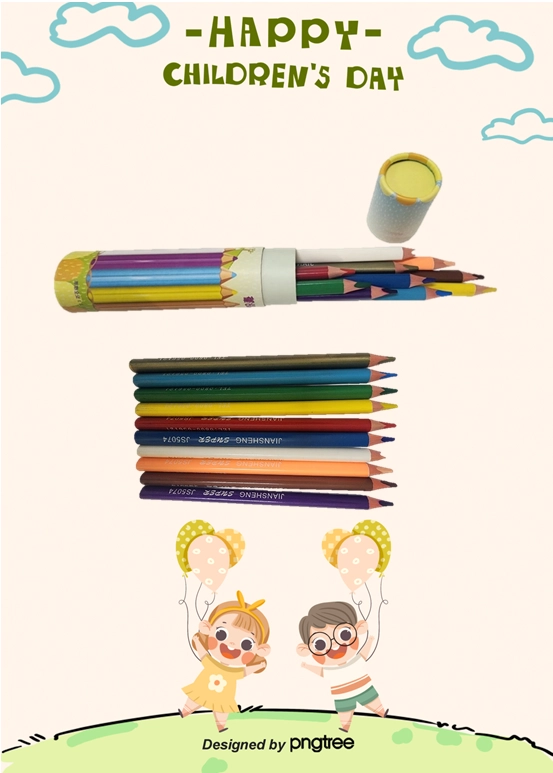 兒童節-三角色鉛筆