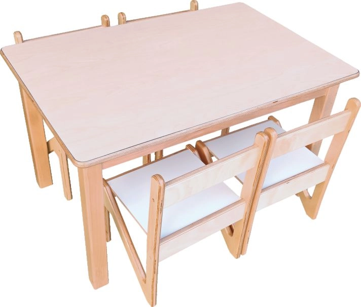 幼幼楓木美耐板樺木桌(4人)