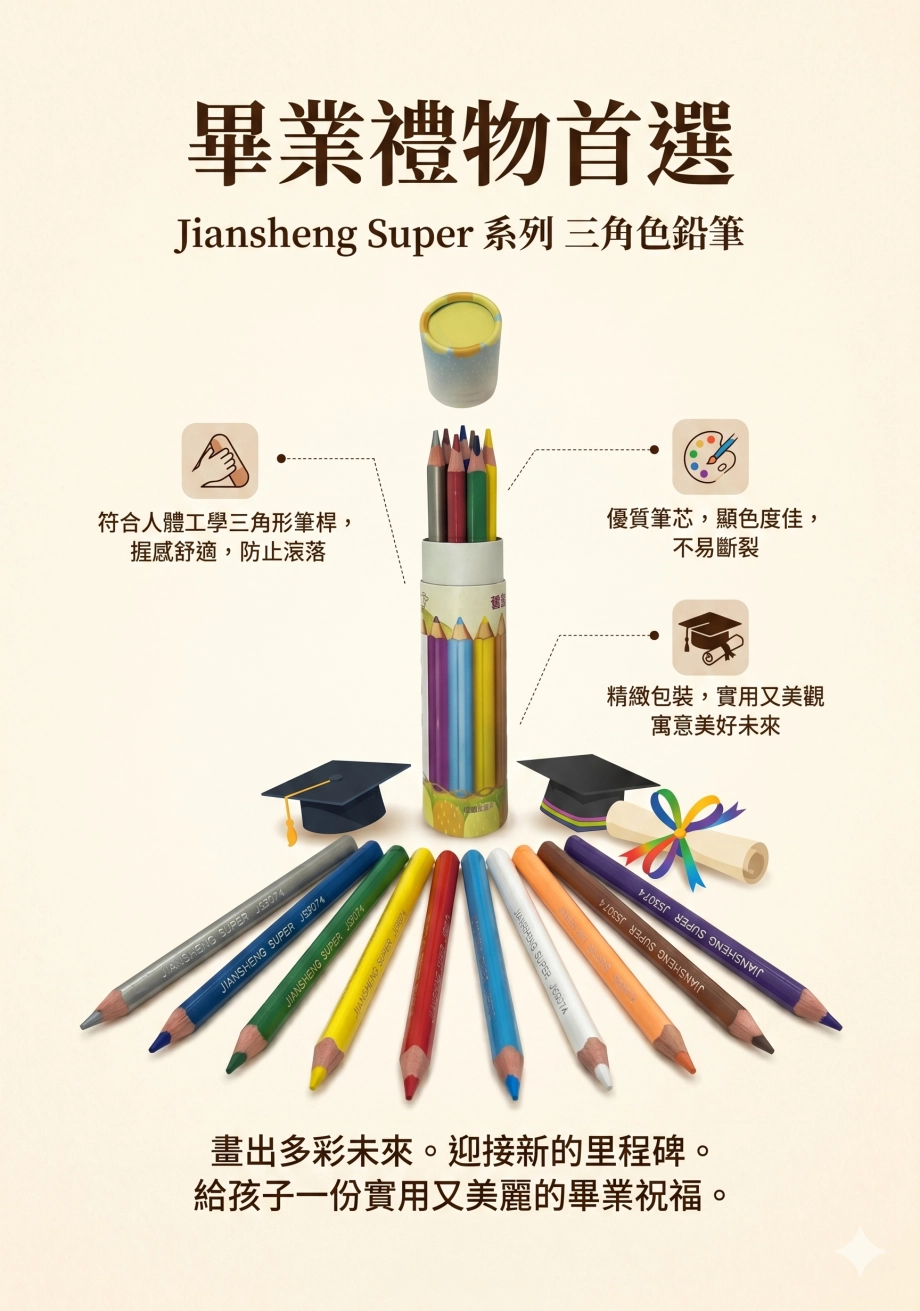 畢業季-三角色鉛筆